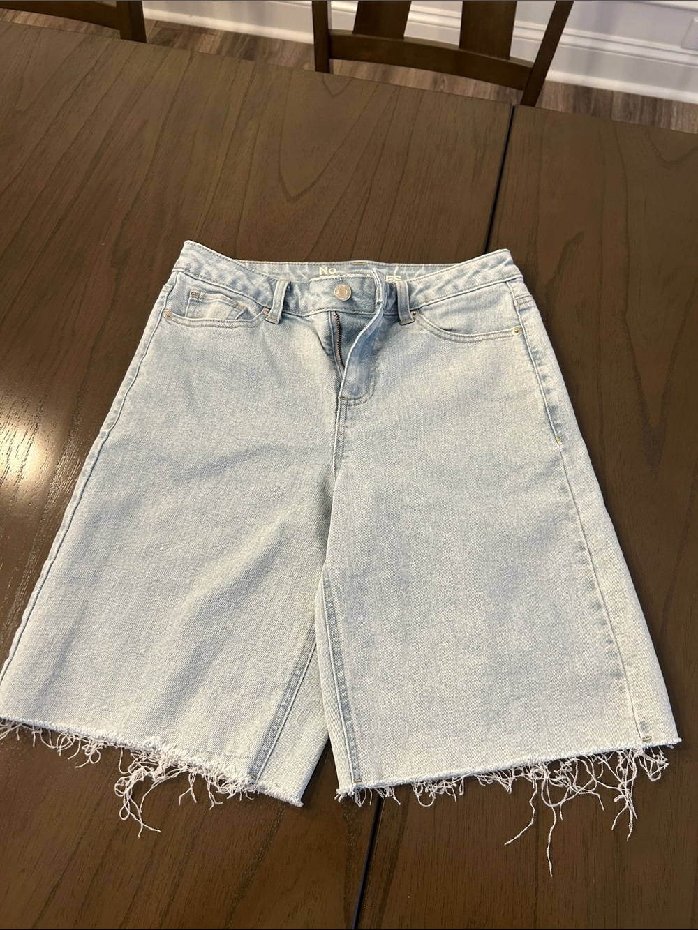 Light Wash Denim Bermuda Shorts